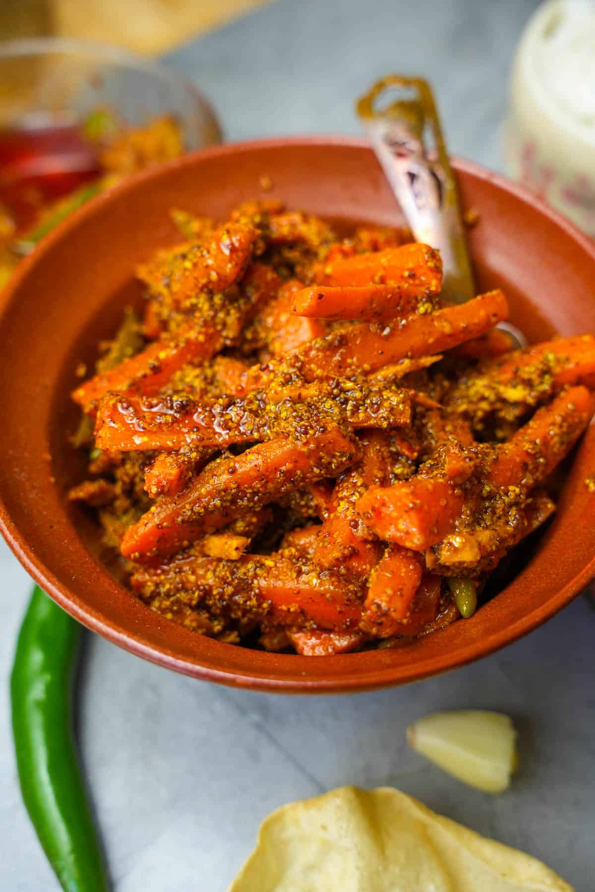 Carrot Pickle (Gajar ka Achar)