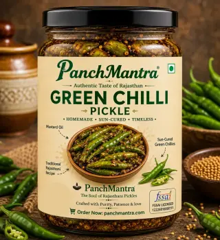 Green Chilli Pickle (Hari Mirch ka Achar)